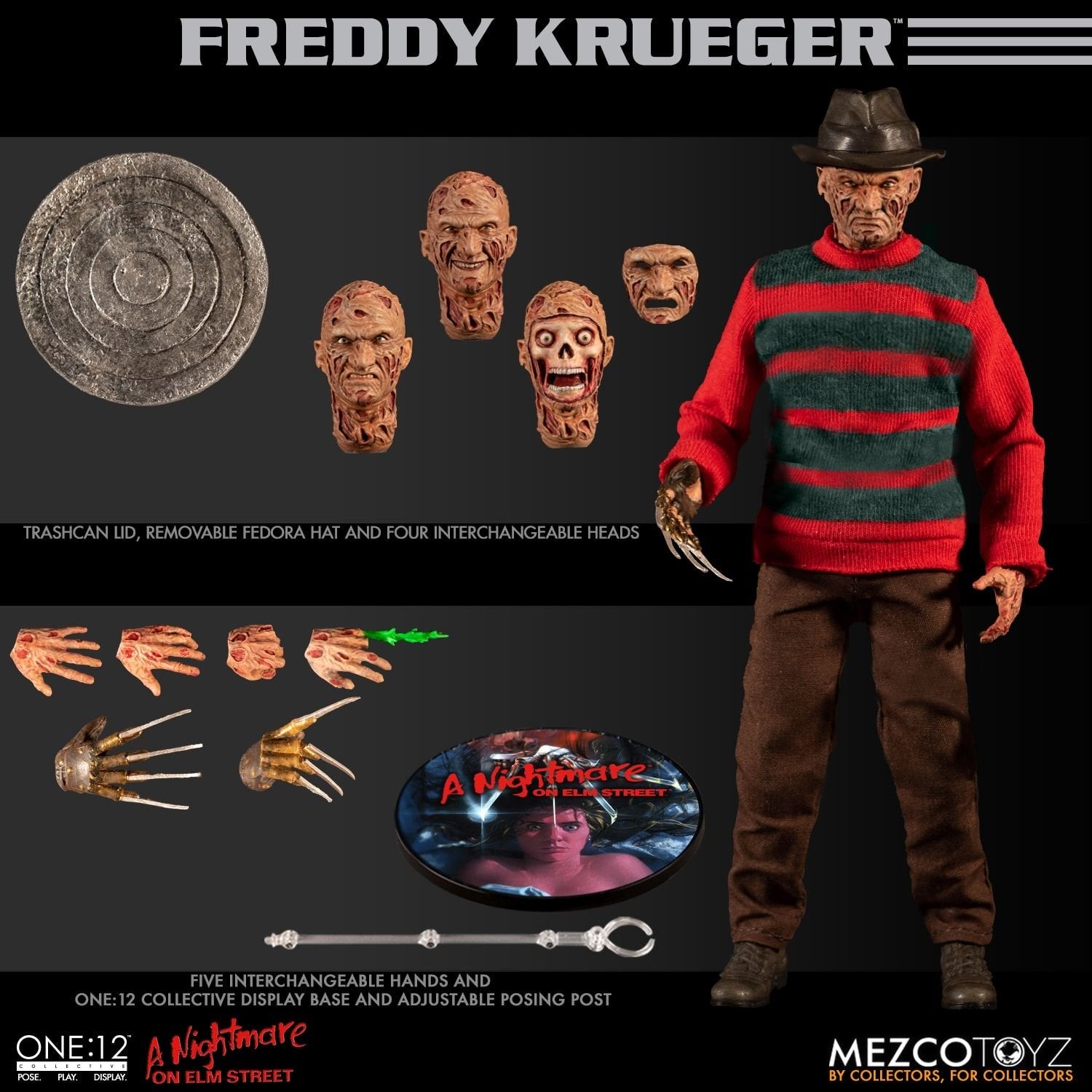 Mezco Freddy Kreuger One 12 Collective Figure A Nightmare on Elm Street - Collectors Row Inc.