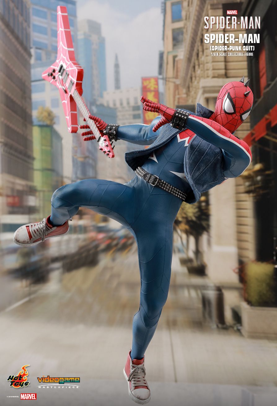 Hot Toys Spider-Man Spider-Punk Suit Video Game Masterpiece Series - S -  Collectors Row Inc.