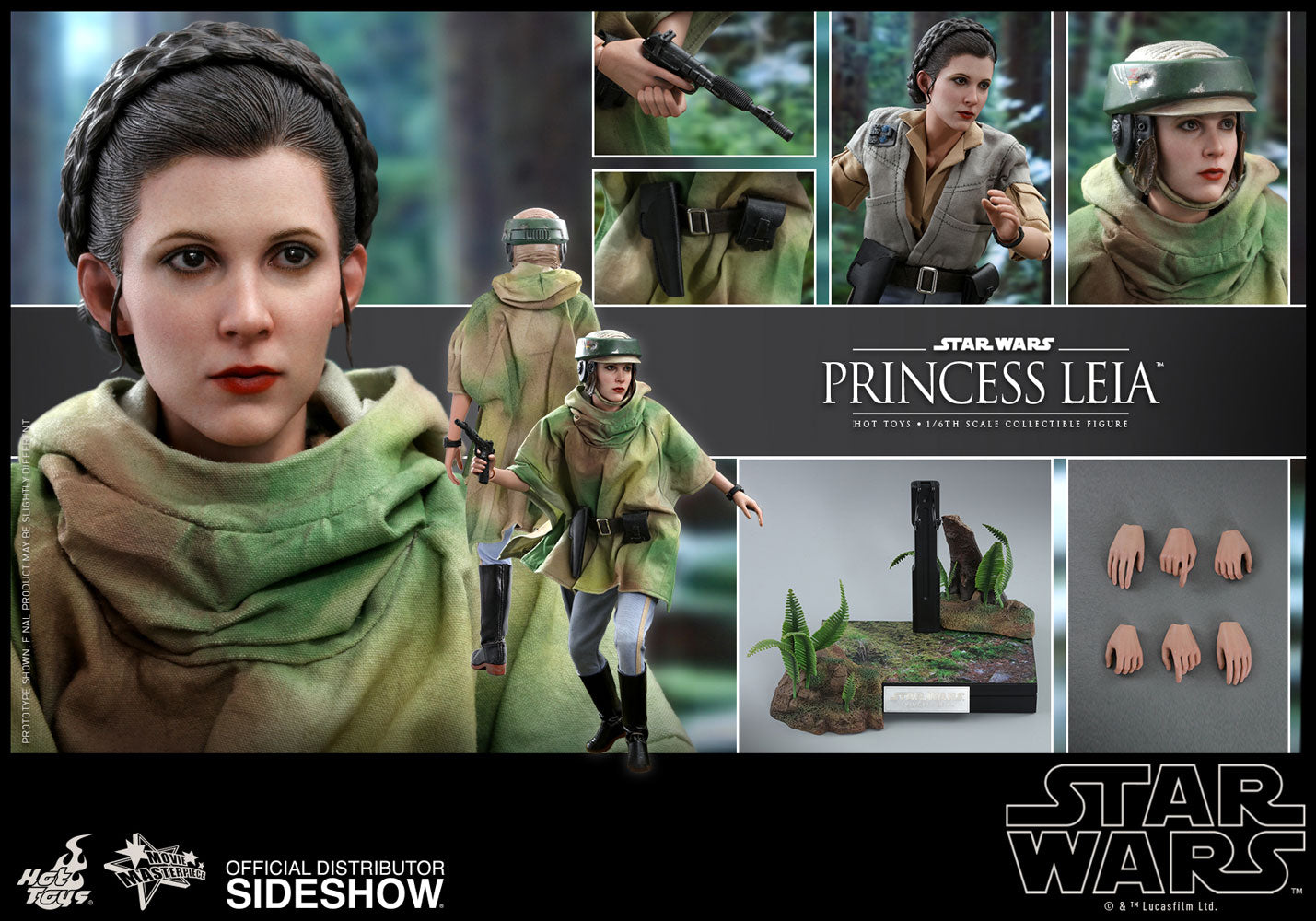 Princess Leia Organa Return of the Jedi Endor Outfit Sixth Scale Figur -  Collectors Row Inc.