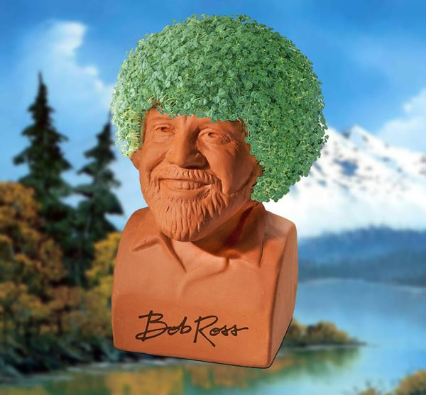 Bob Ross Chia Pet painting collectible